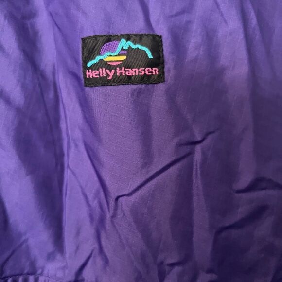 Vintage Helly Hansen Jacket Mens XL Purple Anorak Nylon 1/2 Zip jacket. - Picture 4 of 9